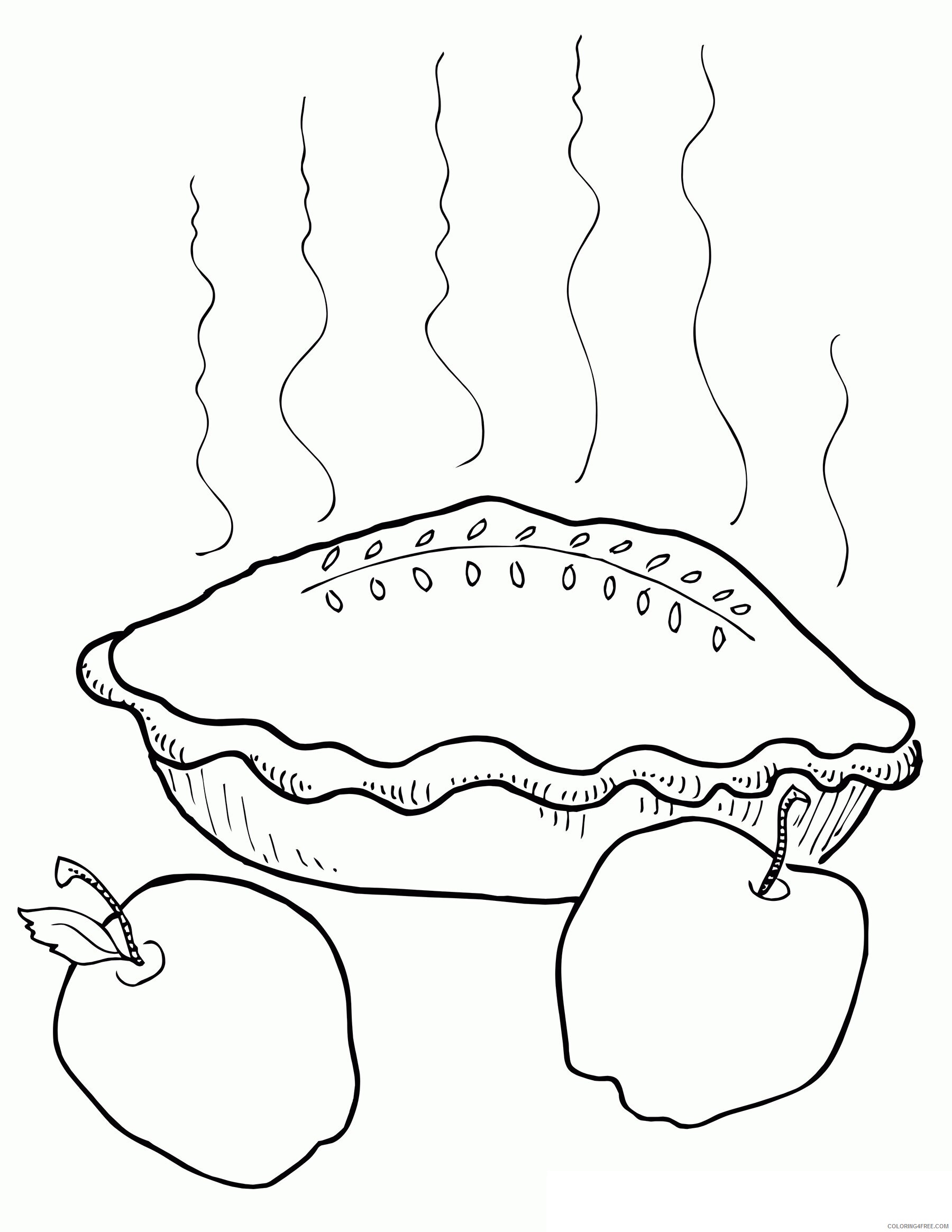 Apple Pie Coloring Page Printable Sheets Hot Apple Pie Create 2021 a 2014 Coloring4free