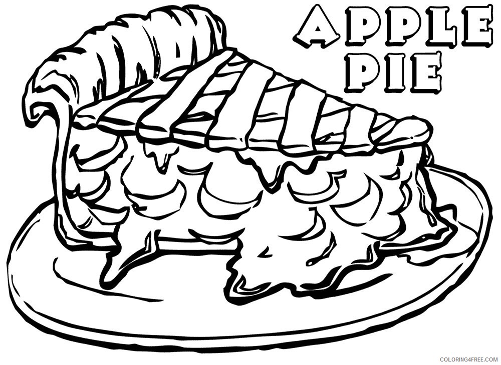 Apple Pie Coloring Page Printable Sheets Pie pages 2021 a 2018 Coloring4free