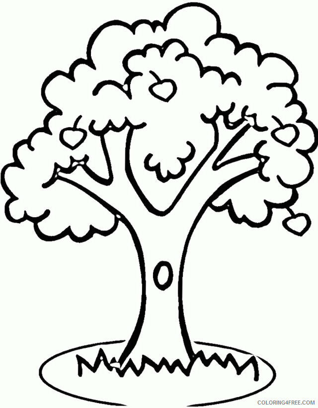 Apple Tree Coloring Page Printable Sheets Printable Apple Tree Pages 2021 a 2038 Coloring4free