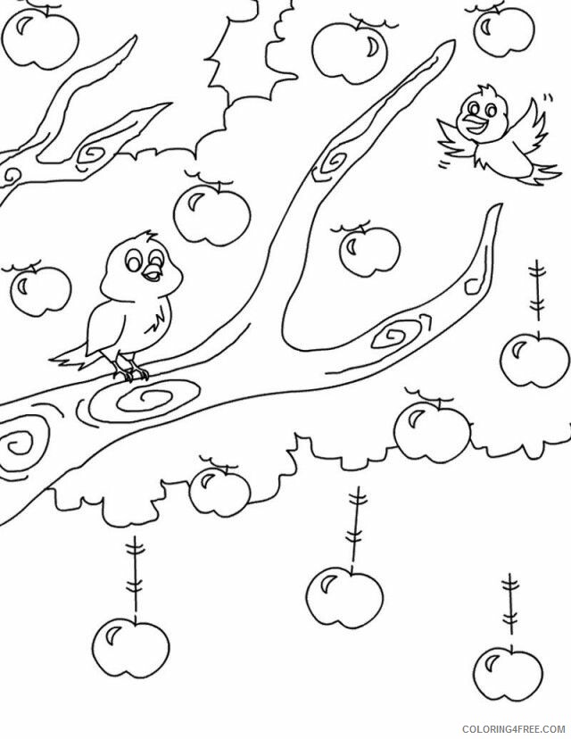 Apple Tree Coloring Page Printable Sheets Tree Apple Tree 2021 a 2041 Coloring4free