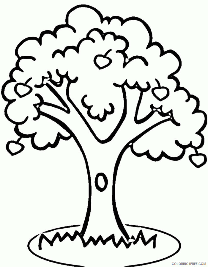 Apple Tree Pictures to Color Printable Sheets An Apple Tree And An 2021 a 2052 Coloring4free