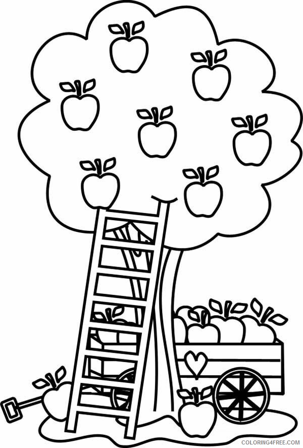 Apple Tree Pictures to Color Printable Sheets carriage under an apple tree 2021 a 2057 Coloring4free