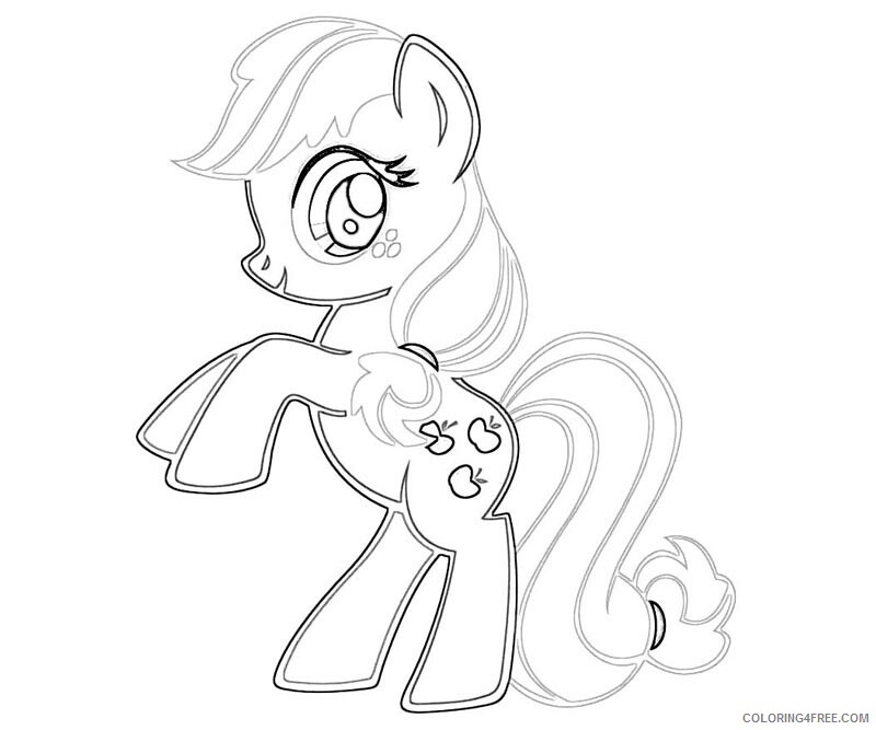 Applejack Coloring Pages Printable Sheets 5 My Little Pony Applejack 2021 a 2064 Coloring4free