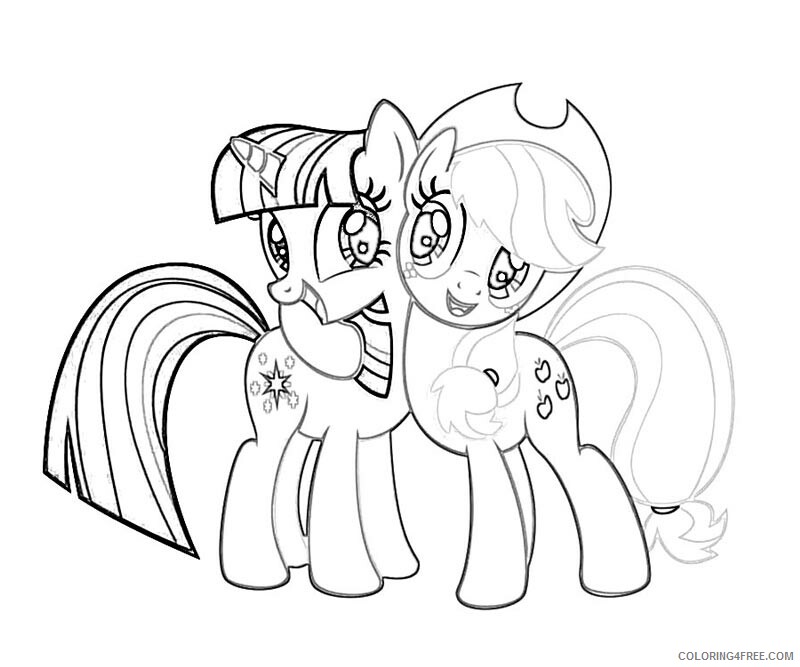 Applejack Coloring Pages Printable Sheets 9 My Little Pony Applejack 2021 a 2066 Coloring4free