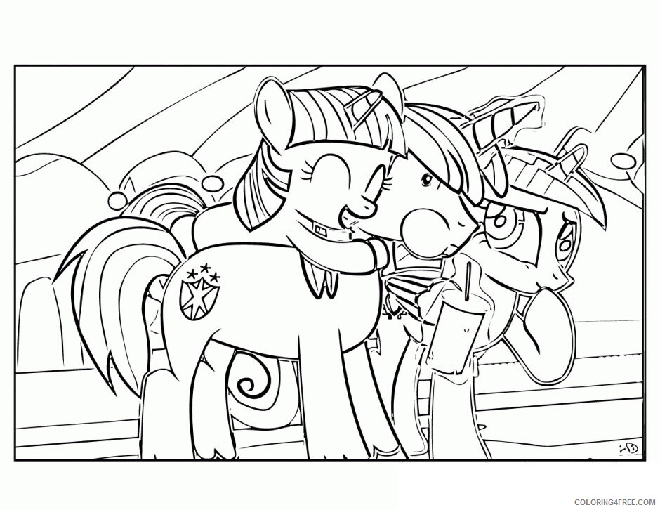 Applejack Coloring Pages Printable Sheets Little Pony Twilight Sparkle Unicorn 2021 a 2078 Coloring4free
