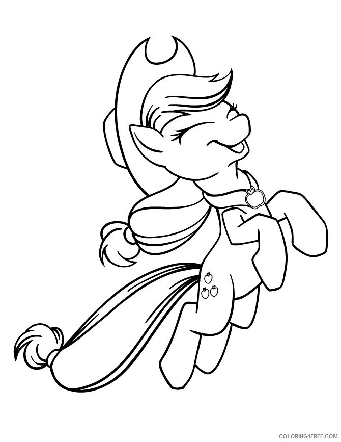 Applejack Coloring Pages Printable Sheets magic applejack Colouring page 2021 a 2079 Coloring4free