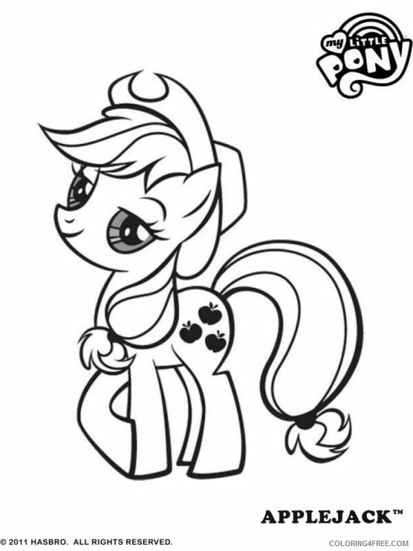 Applejack My Little Pony Coloring Page Printable Sheets Free Online Little Pony 2021 a 2101 Coloring4free