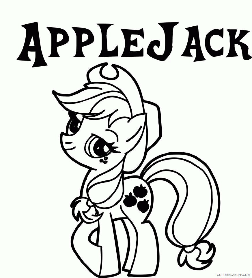 Applejack My Little Pony Coloring Page Printable Sheets My Little Pony Pages 2021 a 2112 Coloring4free