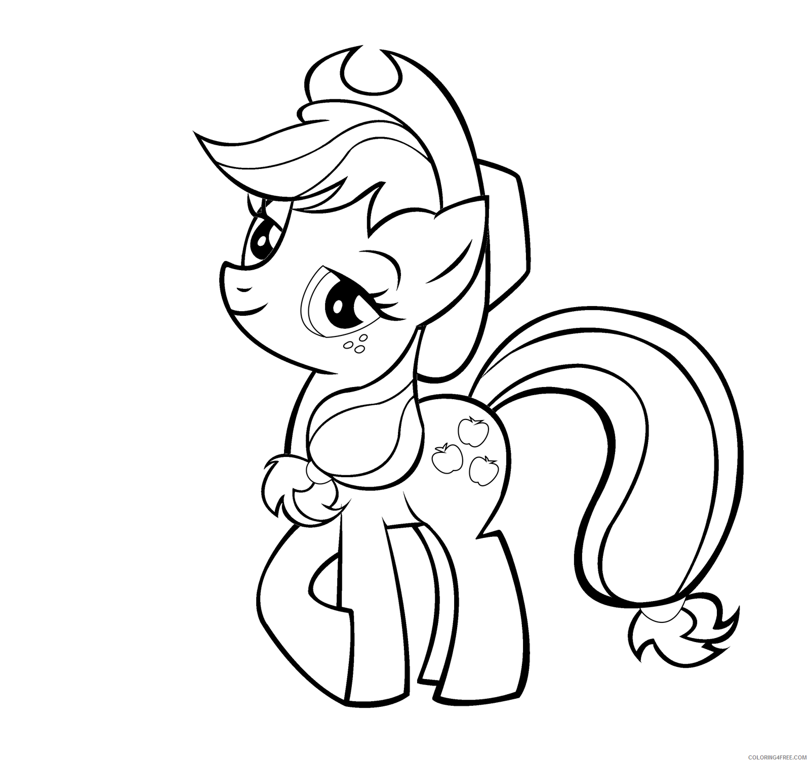 Applejack My Little Pony Coloring Pages Printable Sheets Applejack for Kids 2021 a 2120 Coloring4free