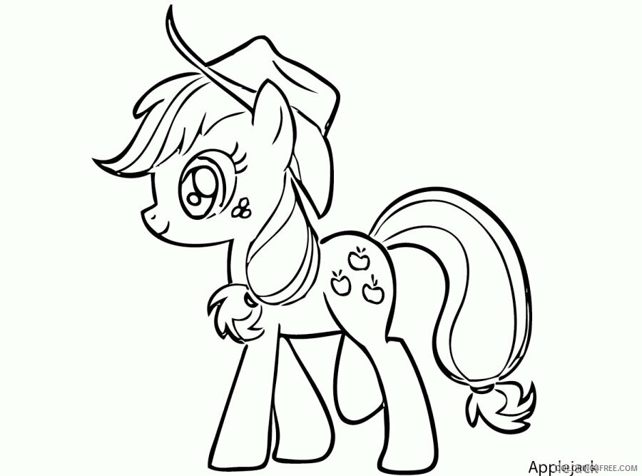Applejack My Little Pony Coloring Pages Printable Sheets My Little Pony 2021 a 2142 Coloring4free