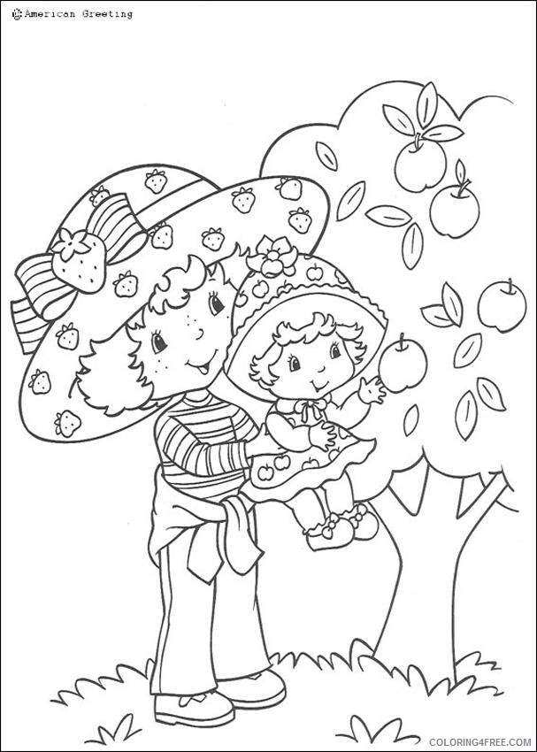 Apples Coloring Pages Printable Sheets STRAWBERRY SHORTCAKE Strawberry 2021 a 2159 Coloring4free