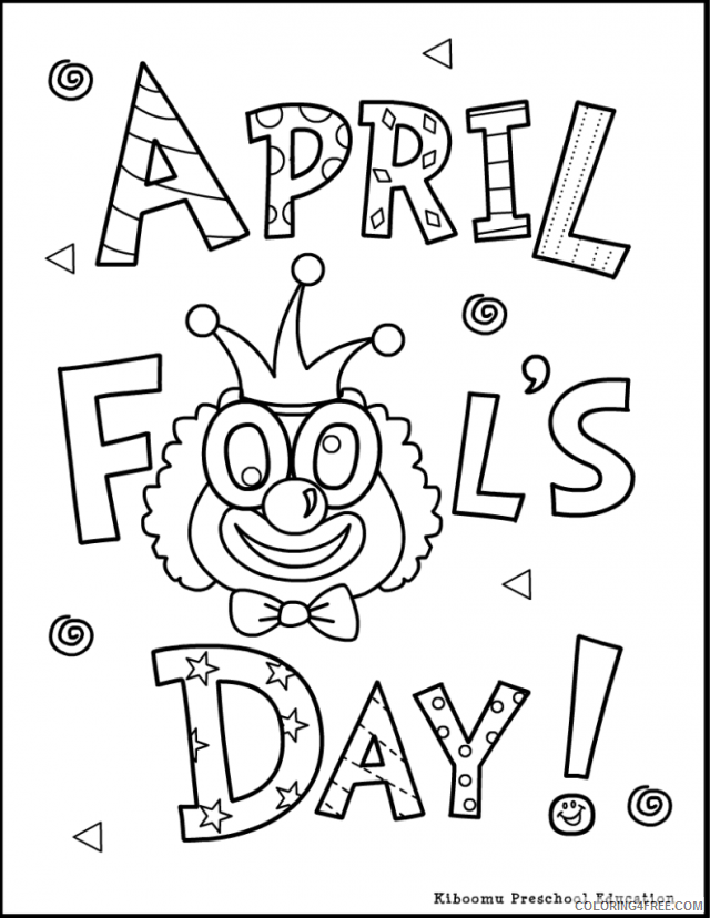 April Coloring Pages for Kids Printable Sheets April Fools Day Pages 2021 a 2163 Coloring4free