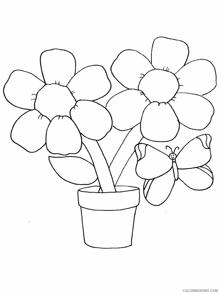 April Coloring Pages for Kids Printable Sheets flower of daffodil 2021 a 2173 Coloring4free