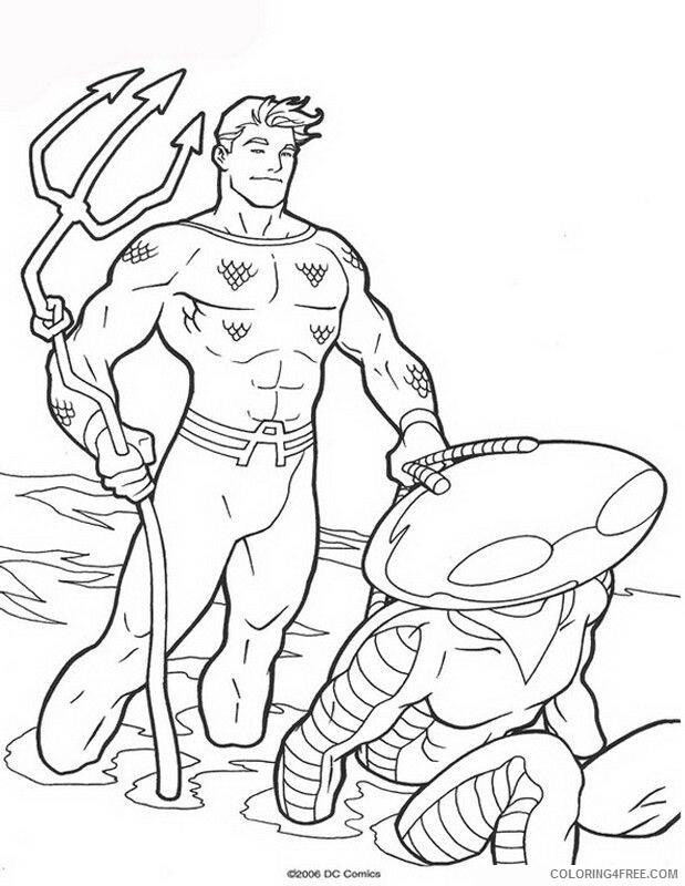 Aquaman Coloring Page Printable Sheets Aquaman 8 Free 2021 a 2223 Coloring4free