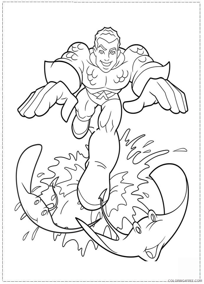 Aquaman Coloring Page Printable Sheets Aquaman page DinoKids org 2021 a 2215 Coloring4free