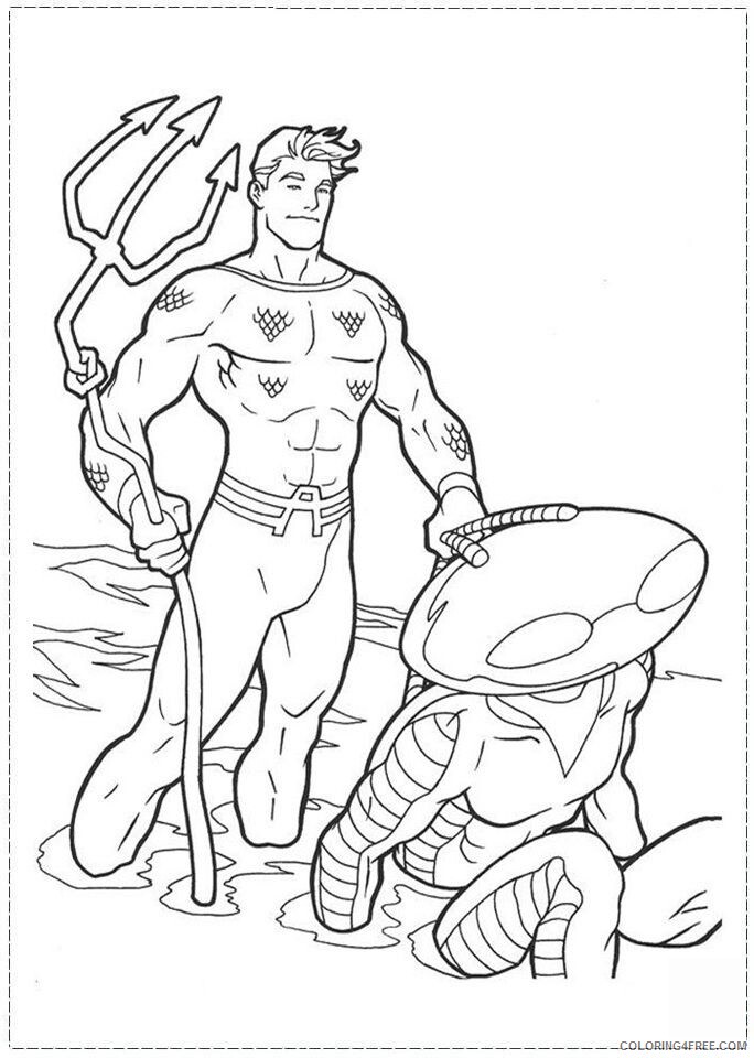 Aquaman Coloring Page Printable Sheets Aquaman page DinoKids org 2021 a 2218 Coloring4free