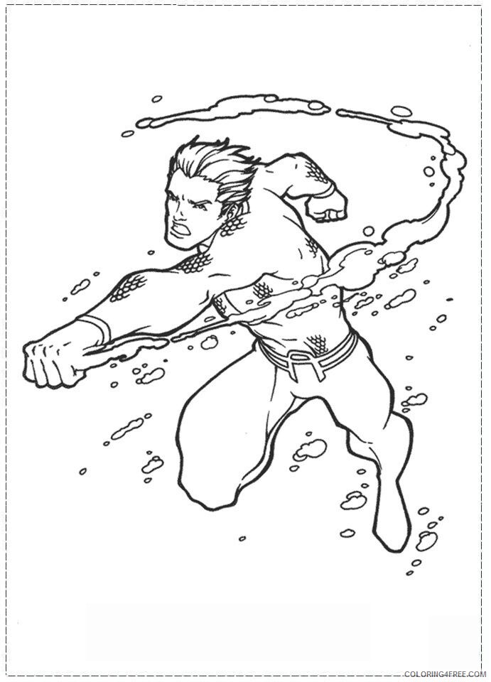 Aquaman Coloring Page Printable Sheets Aquaman page DinoKids org 2021 a 2220 Coloring4free