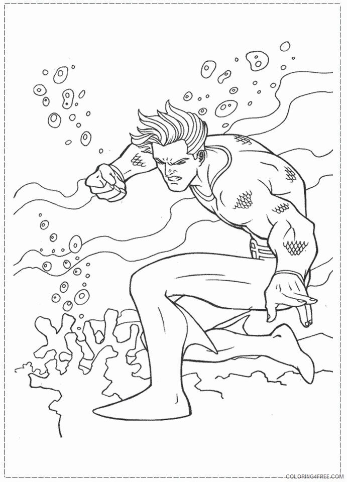 Aquaman Coloring Page Printable Sheets Aquaman page DinoKids org 2021 a 2221 Coloring4free