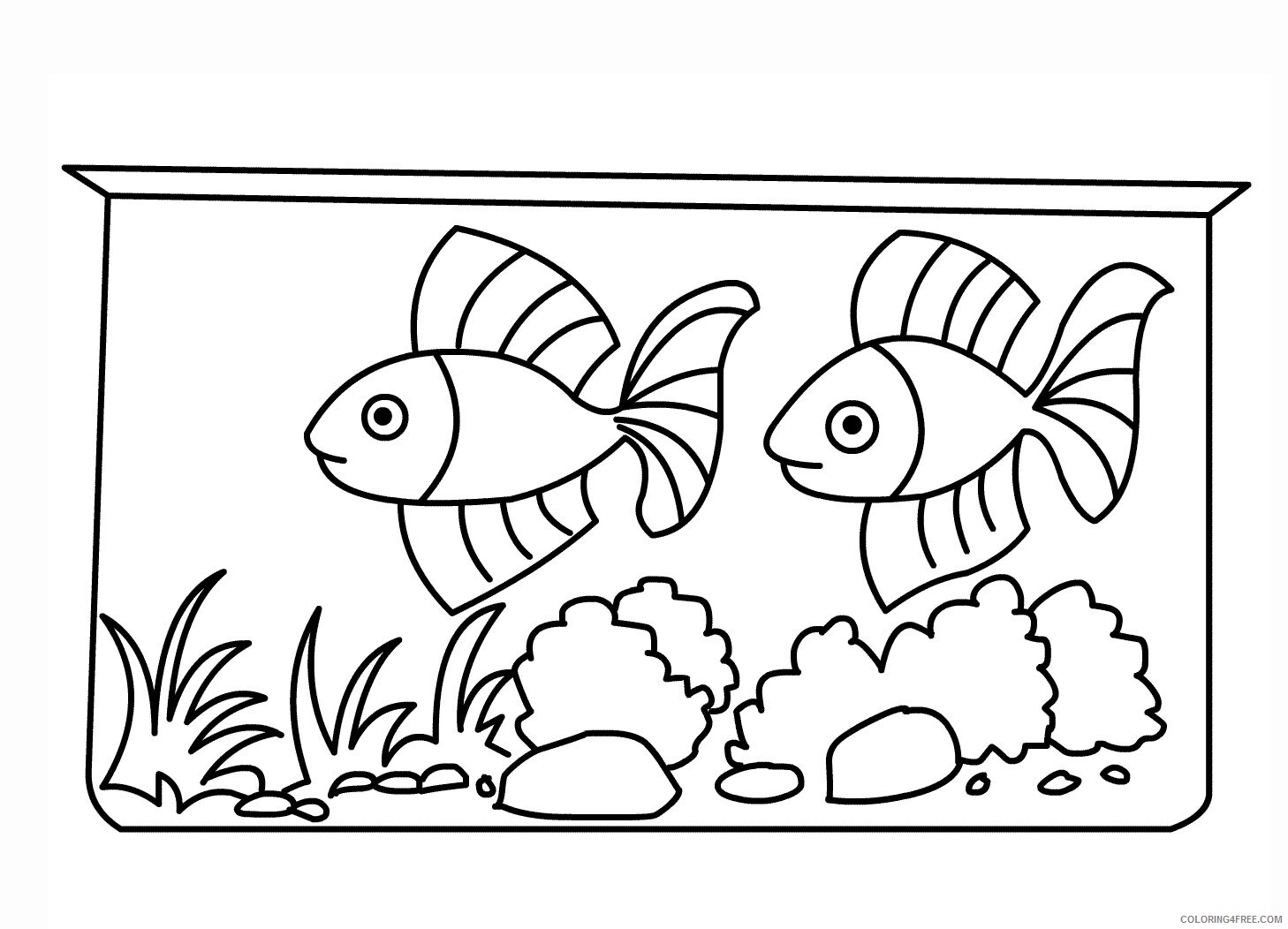 Aquarium Coloring Page Printable Sheets Toonpeps Free Aquarium coloring 2021 a 2253 Coloring4free