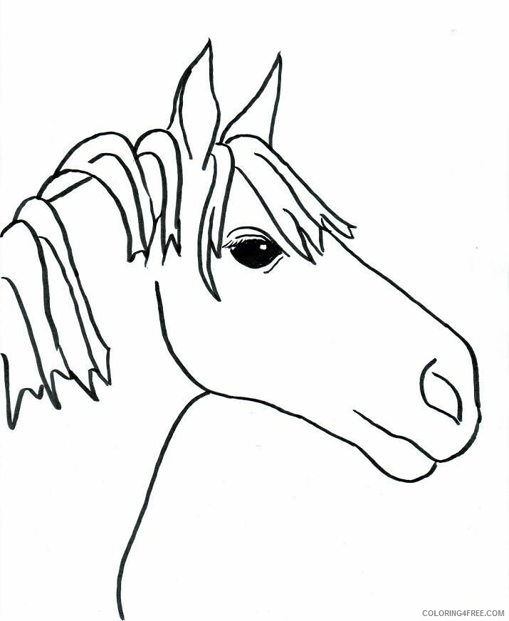 Arabian Horse Coloring Pages Printable Sheets Easy Horse jpg 2021 a 2258 Coloring4free