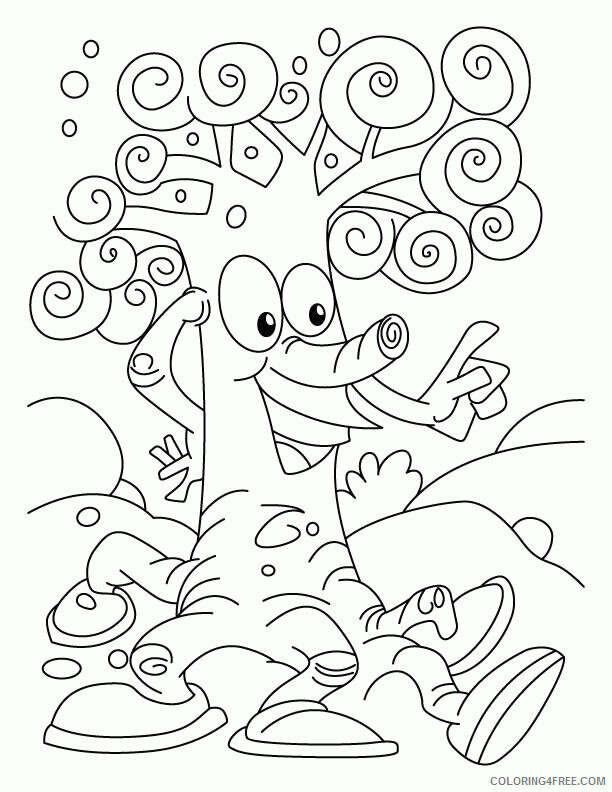 Arbor Day Coloring Pages Printable Sheets A happy tree pages 2021 a 2276 Coloring4free