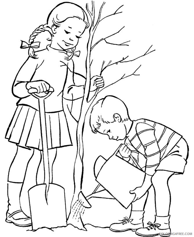 Arbor Day Coloring Pages Printable Sheets Arbor Day Book Pages 2021 a 2280 Coloring4free
