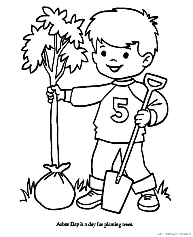 Arbor Day Coloring Pages Printable Sheets Arbor Day Boy 2021 a 2281 Coloring4free