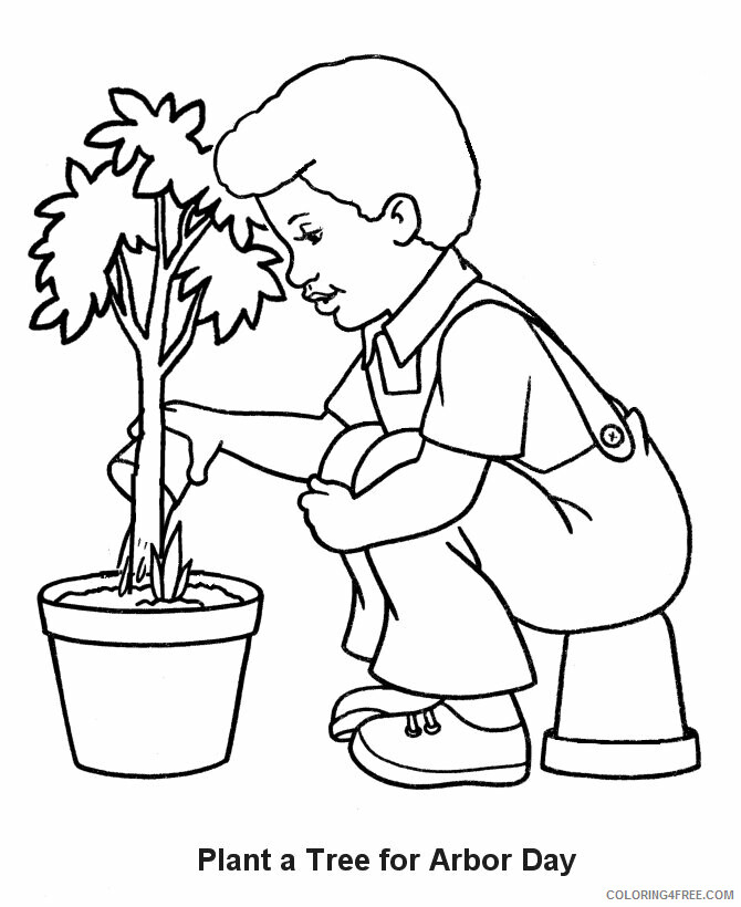 Arbor Day Coloring Pages Printable Sheets Arbor Day Boy 2021 a 2282 Coloring4free