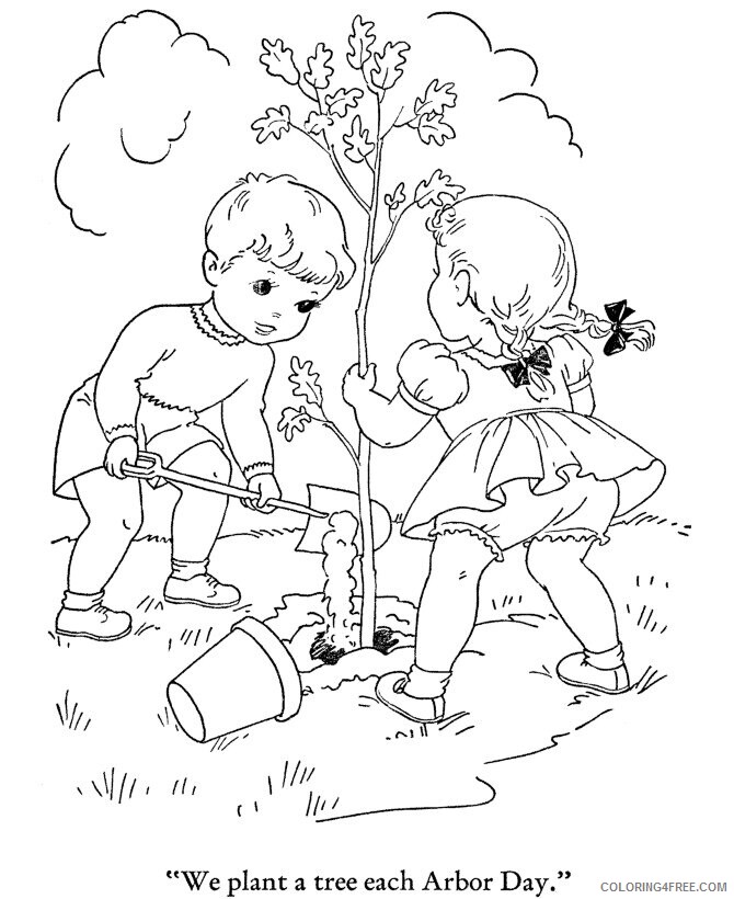 Arbor Day Coloring Pages Printable Sheets Arbor Day Tree 2021 a 2288 Coloring4free