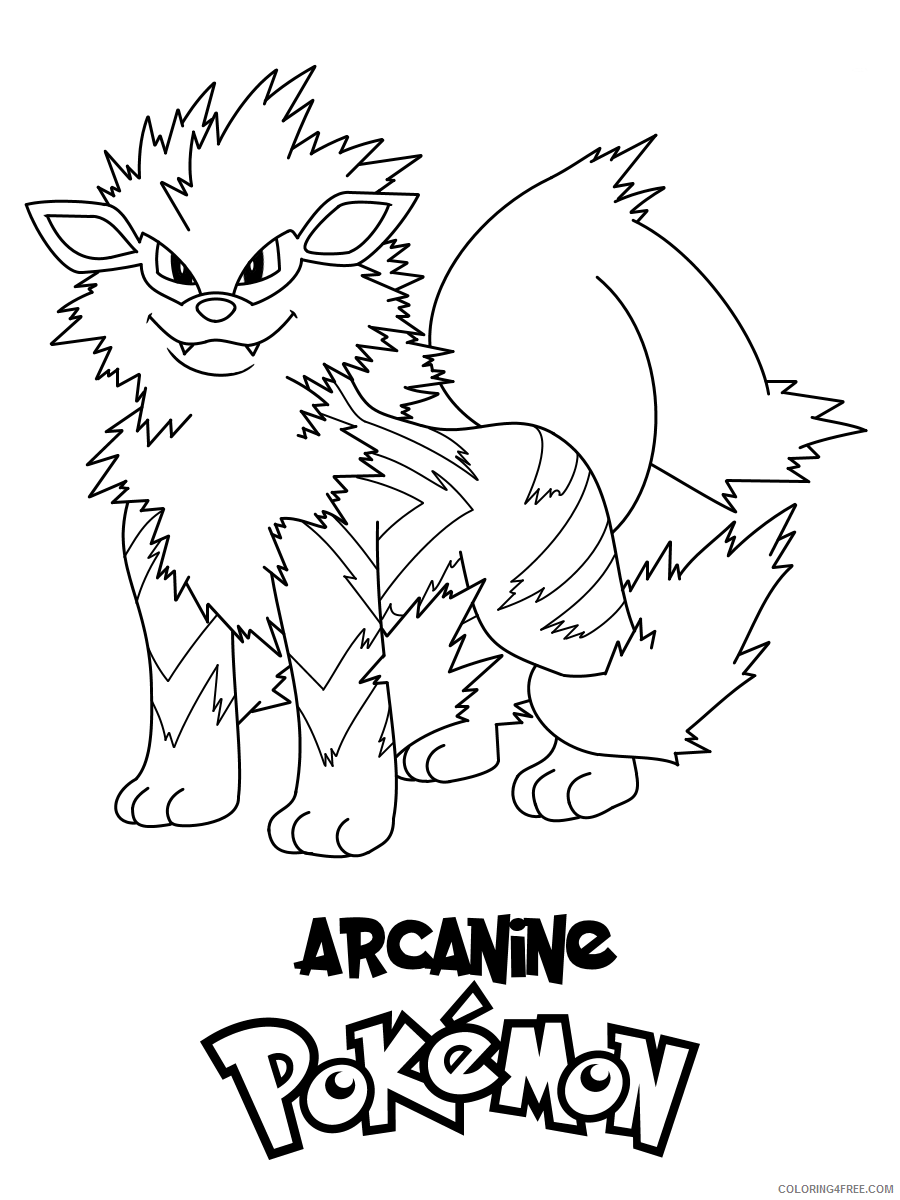Arcanine Coloring Pages Printable Sheets Pokemon Print and 2021 a 2314 Coloring4free