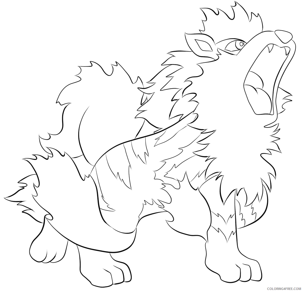 Arcanine Coloring Pages Printable Sheets Print 059 arcanine pokemon coloring 2021 a 2317 Coloring4free