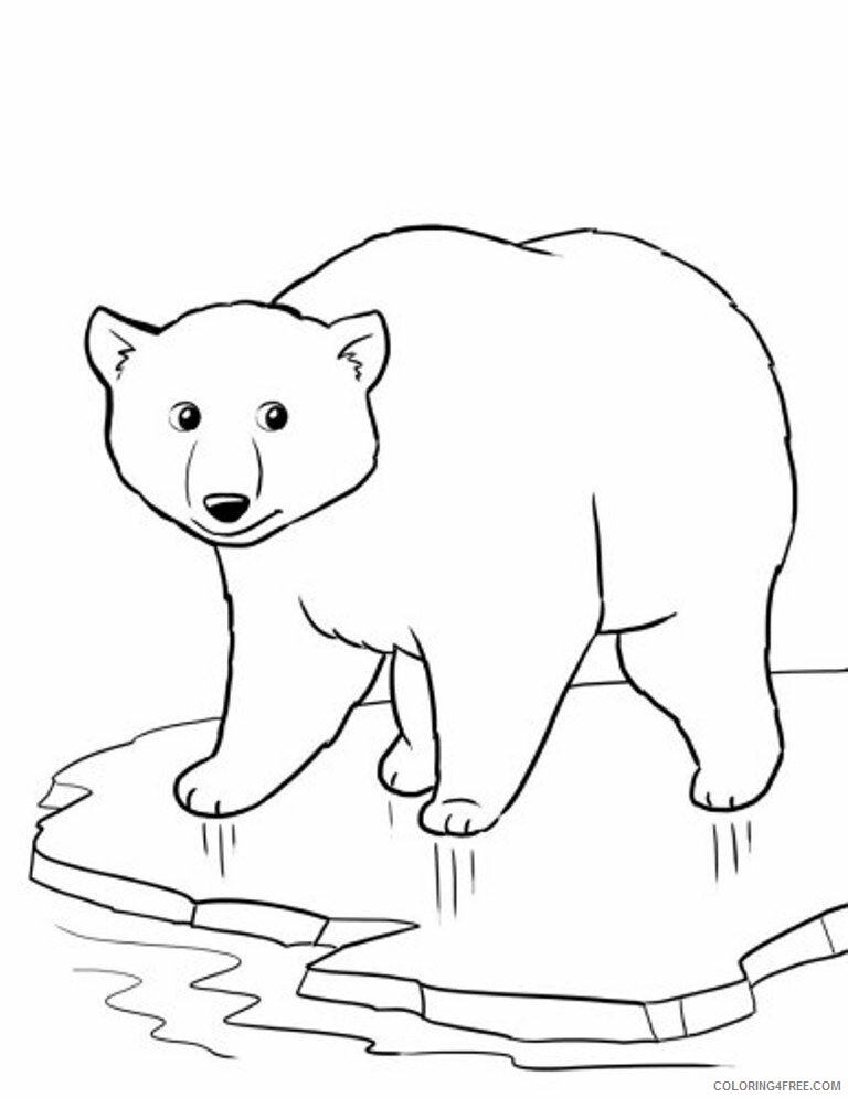 Arctic Animal Coloring Pages Printable Sheets coloringanimals bear polar 2021 a 2320 Coloring4free