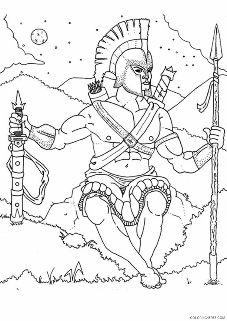 Ares Coloring Pages Printable Sheets GREEK GODS GOD 2021 a 2373 Coloring4free