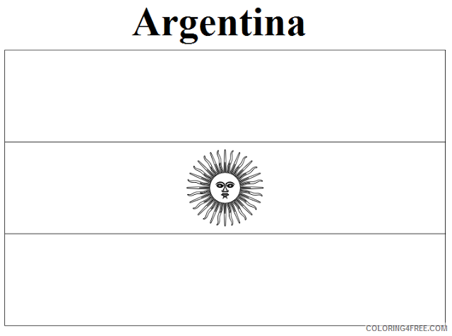 Argentina Flag Coloring Page Printable Sheets Argentina Flag Page 1 2021 a 2377 Coloring4free