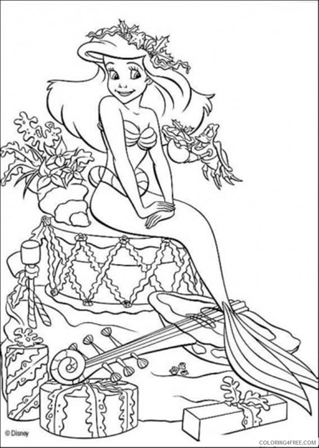 Arial Coloring Pages Printable Sheets Ariel Is Sitting 2021 a 2393 Coloring4free