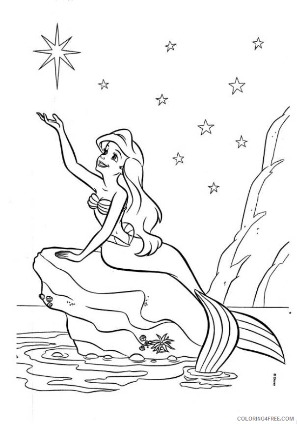 Arial the Mermaid Printable Sheets Ariel Pages 2021 a 2401 Coloring4free