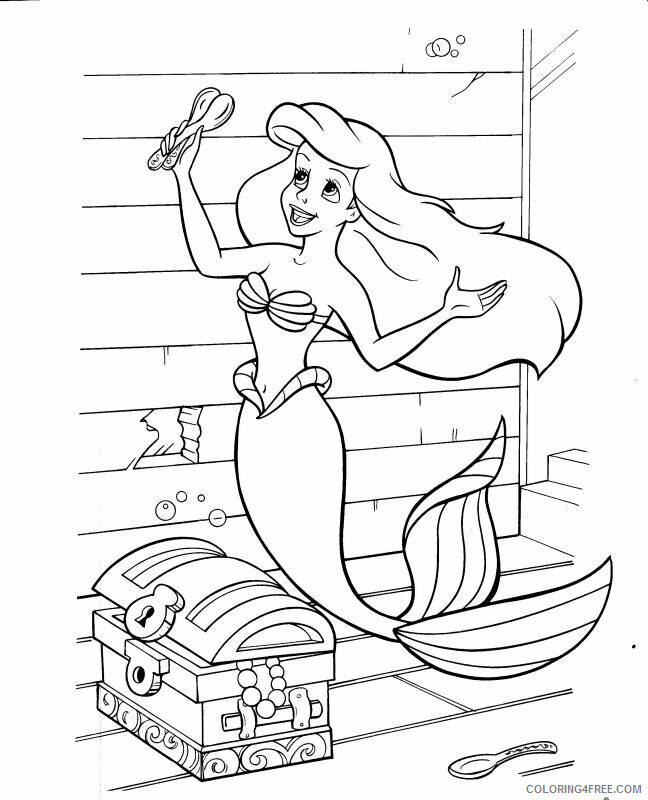 Arial the Mermaid Printable Sheets Free Printable Little Mermaid Coloring 2021 a 2411 Coloring4free