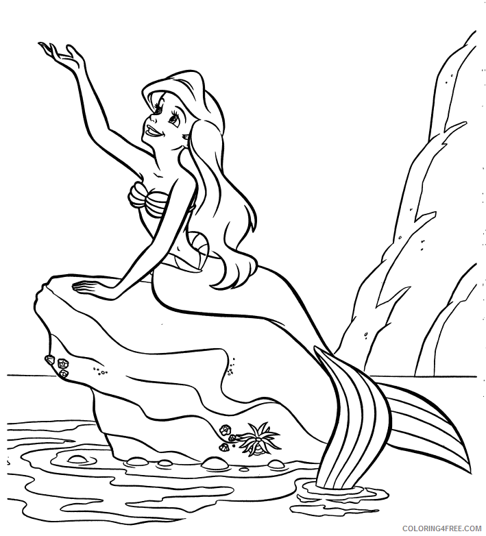 Ariel Coloring Book Printable Sheets Disney Princesses Ariel colouring pages 2021 a 2493 Coloring4free