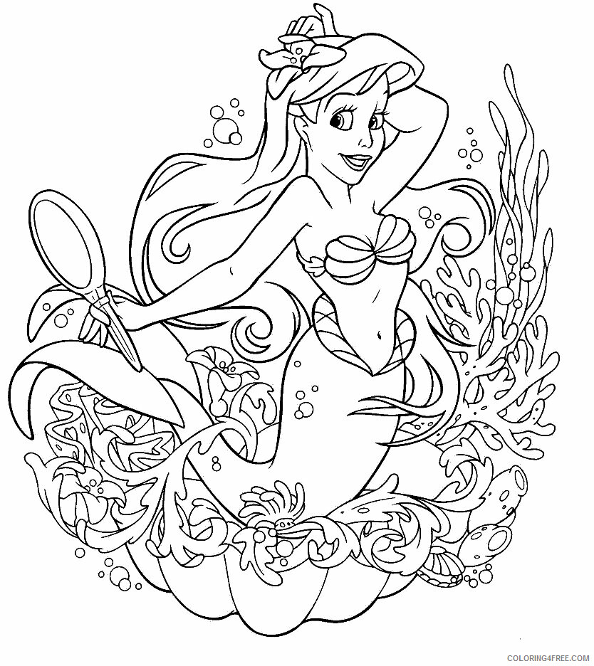 Ariel Coloring Book Printable Sheets you can and print out 2021 a 2498 Coloring4free