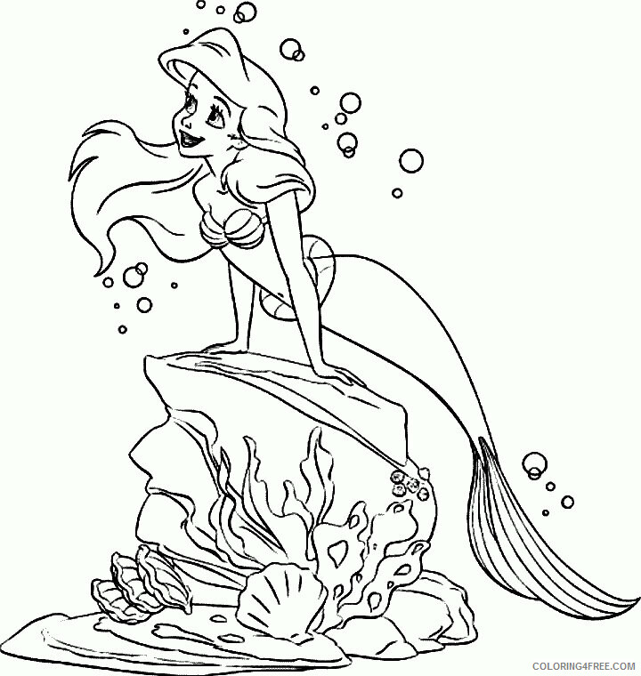 Ariel Coloring Page Printable Printable Sheets Ariel The Little Mermaid 2021 a 2525 Coloring4free
