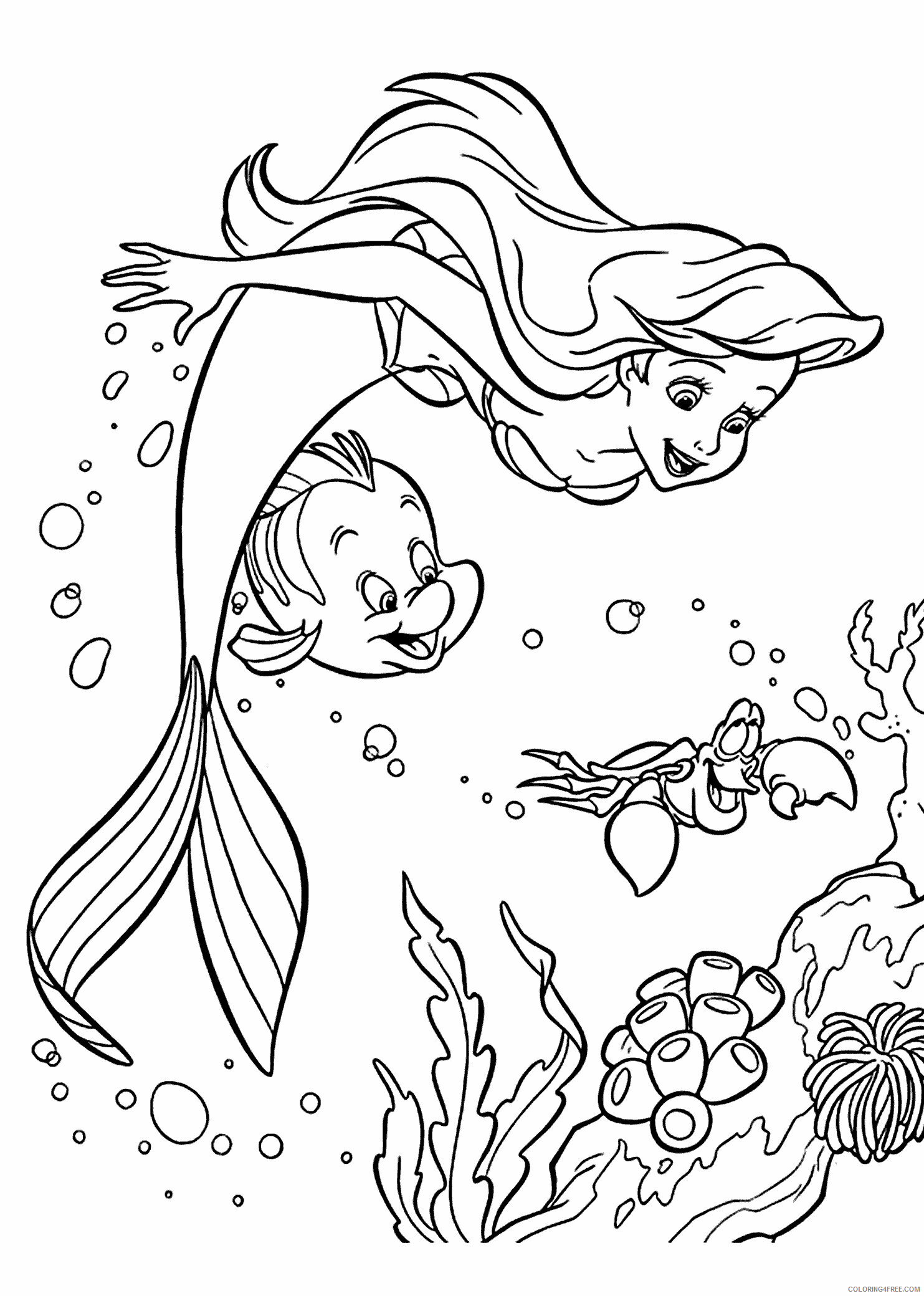 Ariel Coloring Page Printable Printable Sheets Disney Ariel Printable Pages 2021 a 2523 Coloring4free