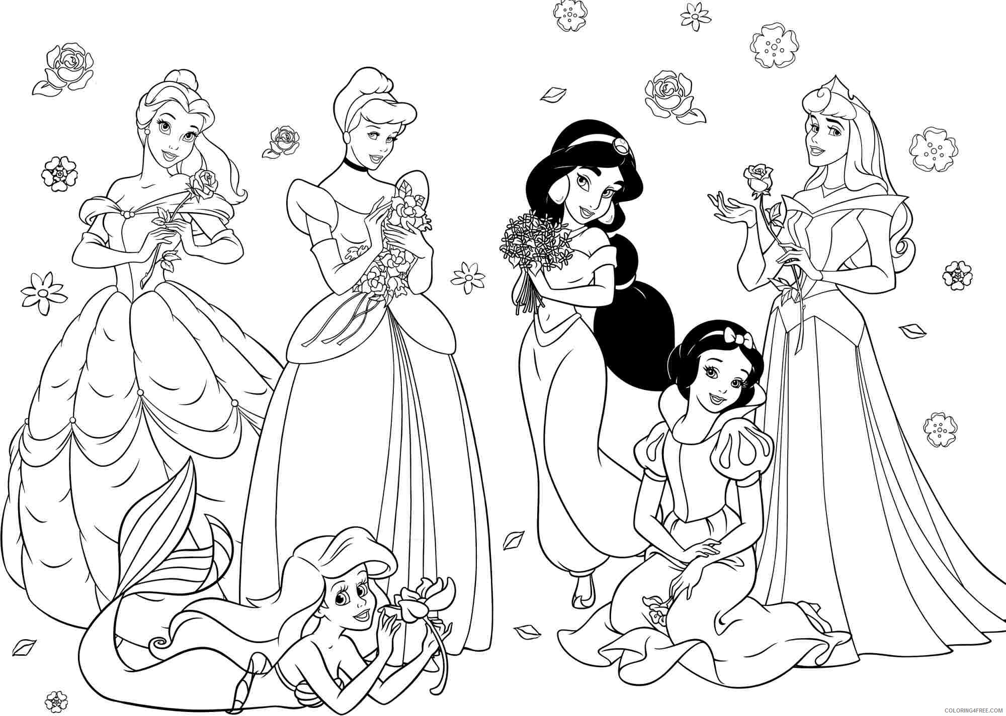 Ariel Coloring Page Printable Printable Sheets Printable Disney Princess Pages 2021 a 2529 Coloring4free