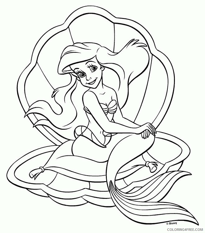 Ariel Coloring Pages Free Printable Sheets Free Disneys The 2021 a 2553 Coloring4free