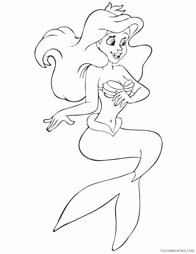 Ariel Coloring Pages Free Printable Sheets Free Printable The Little 2021 a 2554 Coloring4free