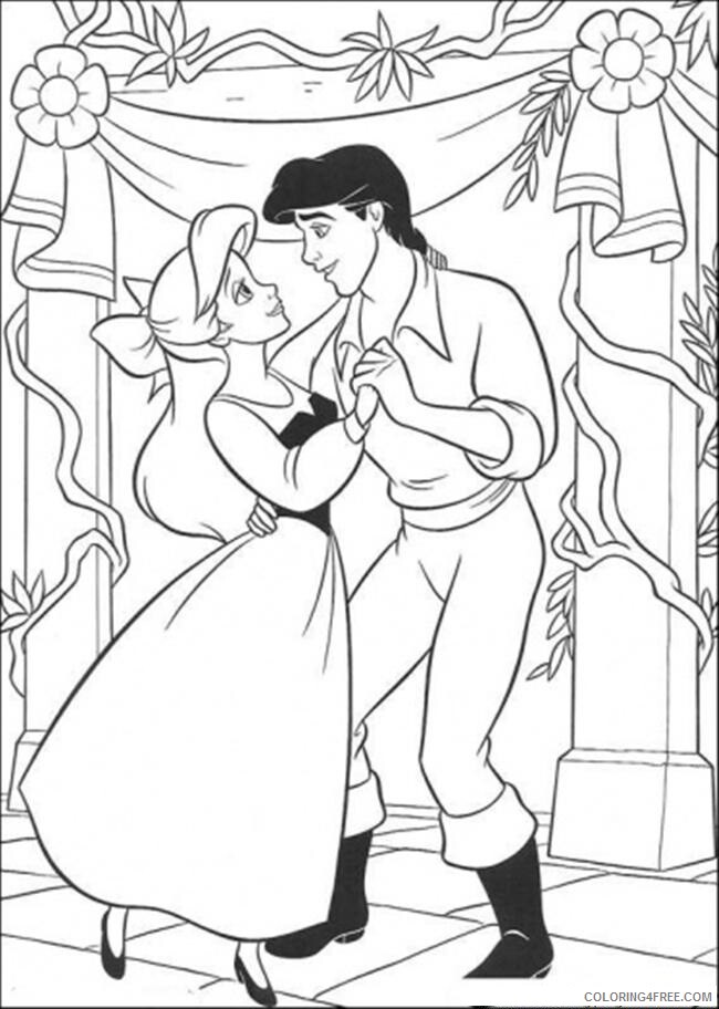 Ariel Coloring Pages Free Printable Sheets Prince Eric And Ariel Was 2021 a 2555 Coloring4free