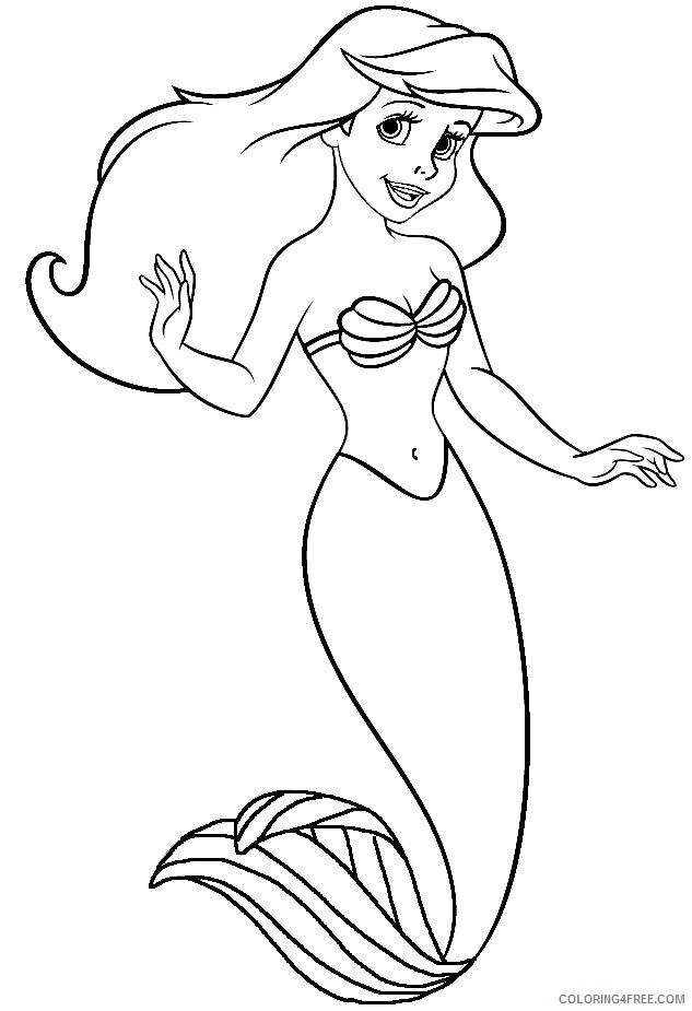 Ariel Coloring Pages for Kids Printable Sheets Ariel Mermaid For 2021 a 2537 Coloring4free