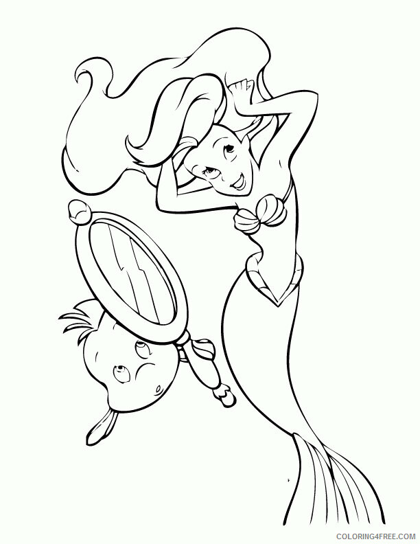 Ariel Coloring Pages to Print Printable Sheets Disney Princess The 2021 a 2568 Coloring4free