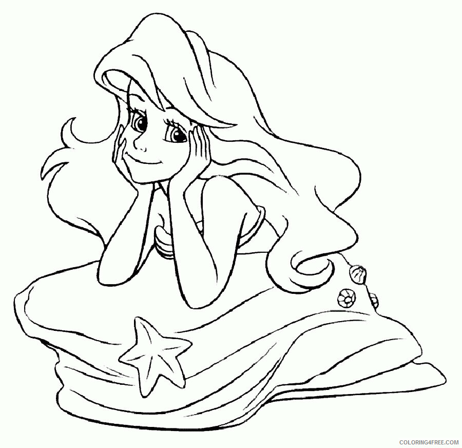 Ariel Coloring Pictures Printable Sheets ariel disney Colouring page 2021 a 2574 Coloring4free
