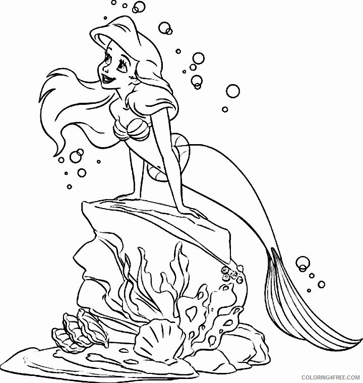 Ariel Coloring Sheets Printable Sheets Free Printable Little Mermaid 2021 a 2591 Coloring4free