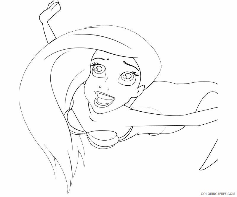 Ariel Little Mermaid Coloring Pages Printable Sheets Ariel 2021 a 2595 Coloring4free